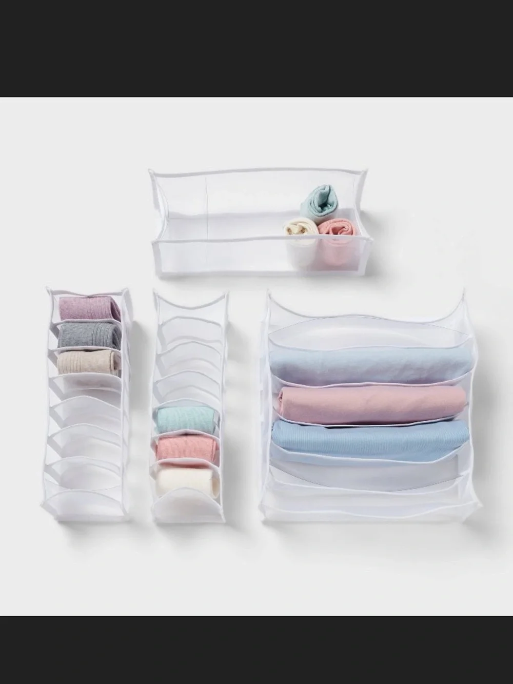 NWOT Brightroom 4pack Mesh Drawer Organizer Inserts